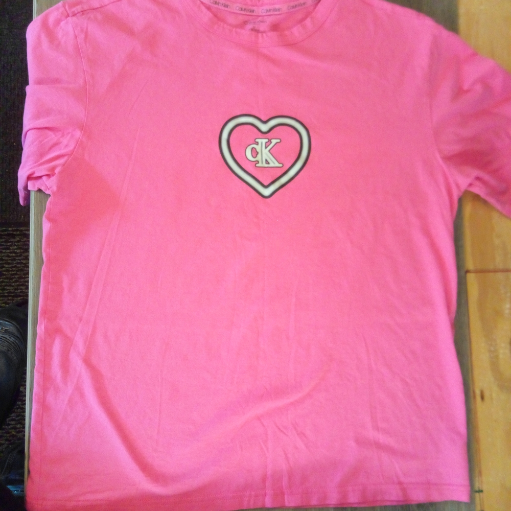 Calvin Klein Kids Heart Logo Pink Tee